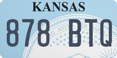 KS license plate 878BTQ
