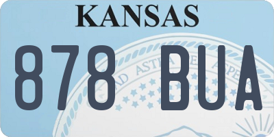 KS license plate 878BUA