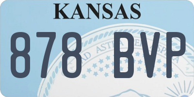 KS license plate 878BVP