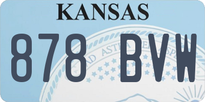 KS license plate 878BVW