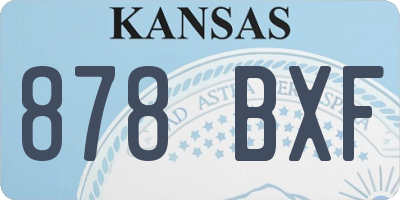 KS license plate 878BXF
