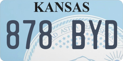 KS license plate 878BYD