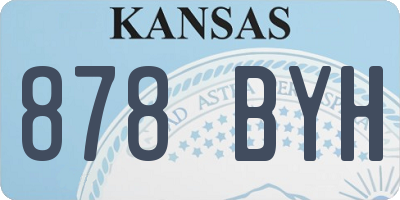 KS license plate 878BYH