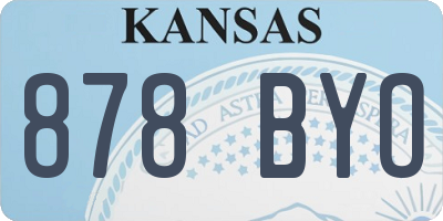 KS license plate 878BYO