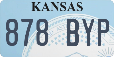 KS license plate 878BYP