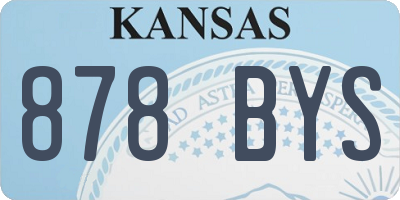 KS license plate 878BYS