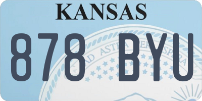 KS license plate 878BYU