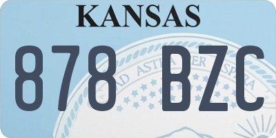KS license plate 878BZC