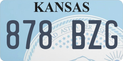 KS license plate 878BZG