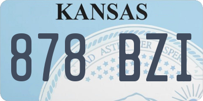 KS license plate 878BZI