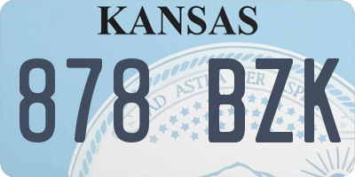 KS license plate 878BZK