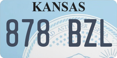 KS license plate 878BZL