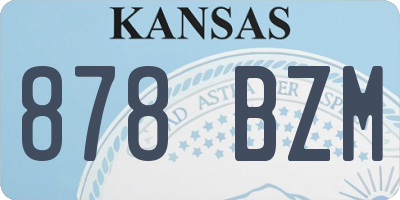 KS license plate 878BZM