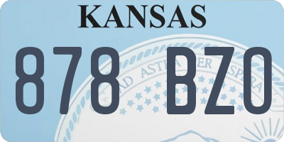 KS license plate 878BZO