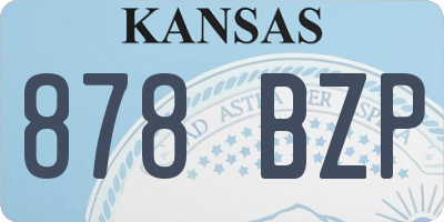 KS license plate 878BZP