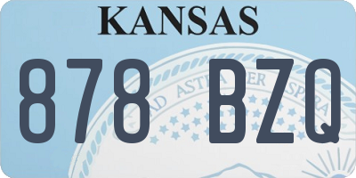 KS license plate 878BZQ