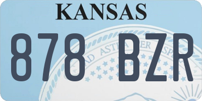 KS license plate 878BZR