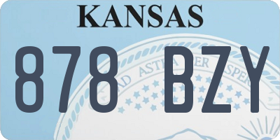 KS license plate 878BZY