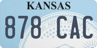 KS license plate 878CAC