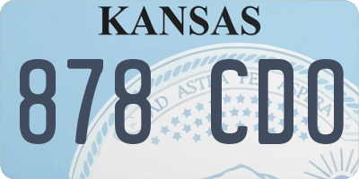 KS license plate 878CDO