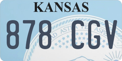 KS license plate 878CGV