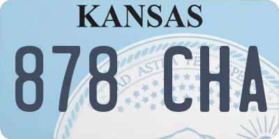 KS license plate 878CHA