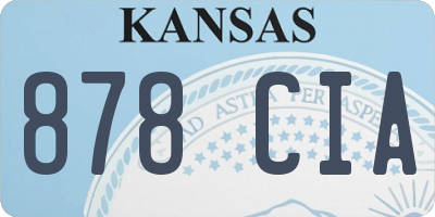 KS license plate 878CIA