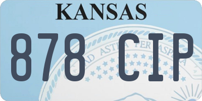KS license plate 878CIP