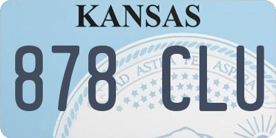 KS license plate 878CLU