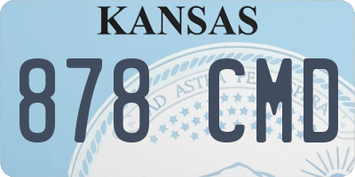 KS license plate 878CMD