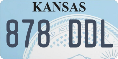 KS license plate 878DDL