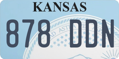 KS license plate 878DDN
