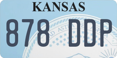 KS license plate 878DDP