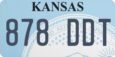KS license plate 878DDT