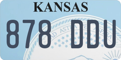 KS license plate 878DDU