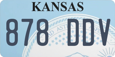 KS license plate 878DDV