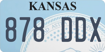 KS license plate 878DDX