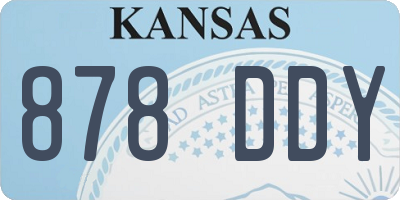 KS license plate 878DDY