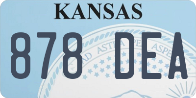 KS license plate 878DEA