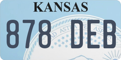 KS license plate 878DEB