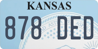 KS license plate 878DED
