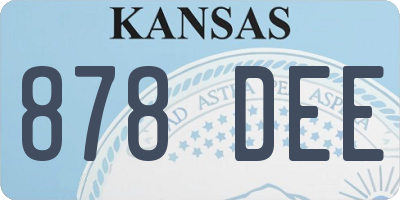 KS license plate 878DEE