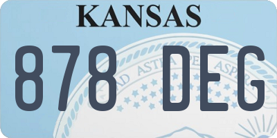 KS license plate 878DEG