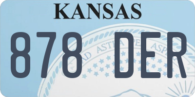 KS license plate 878DER