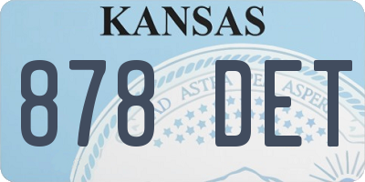 KS license plate 878DET