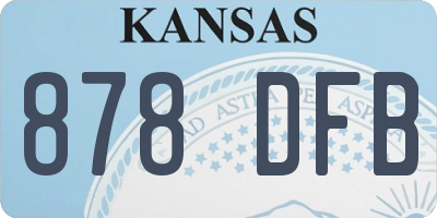 KS license plate 878DFB