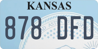 KS license plate 878DFD
