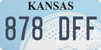KS license plate 878DFF