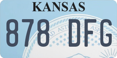 KS license plate 878DFG