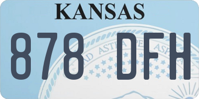 KS license plate 878DFH